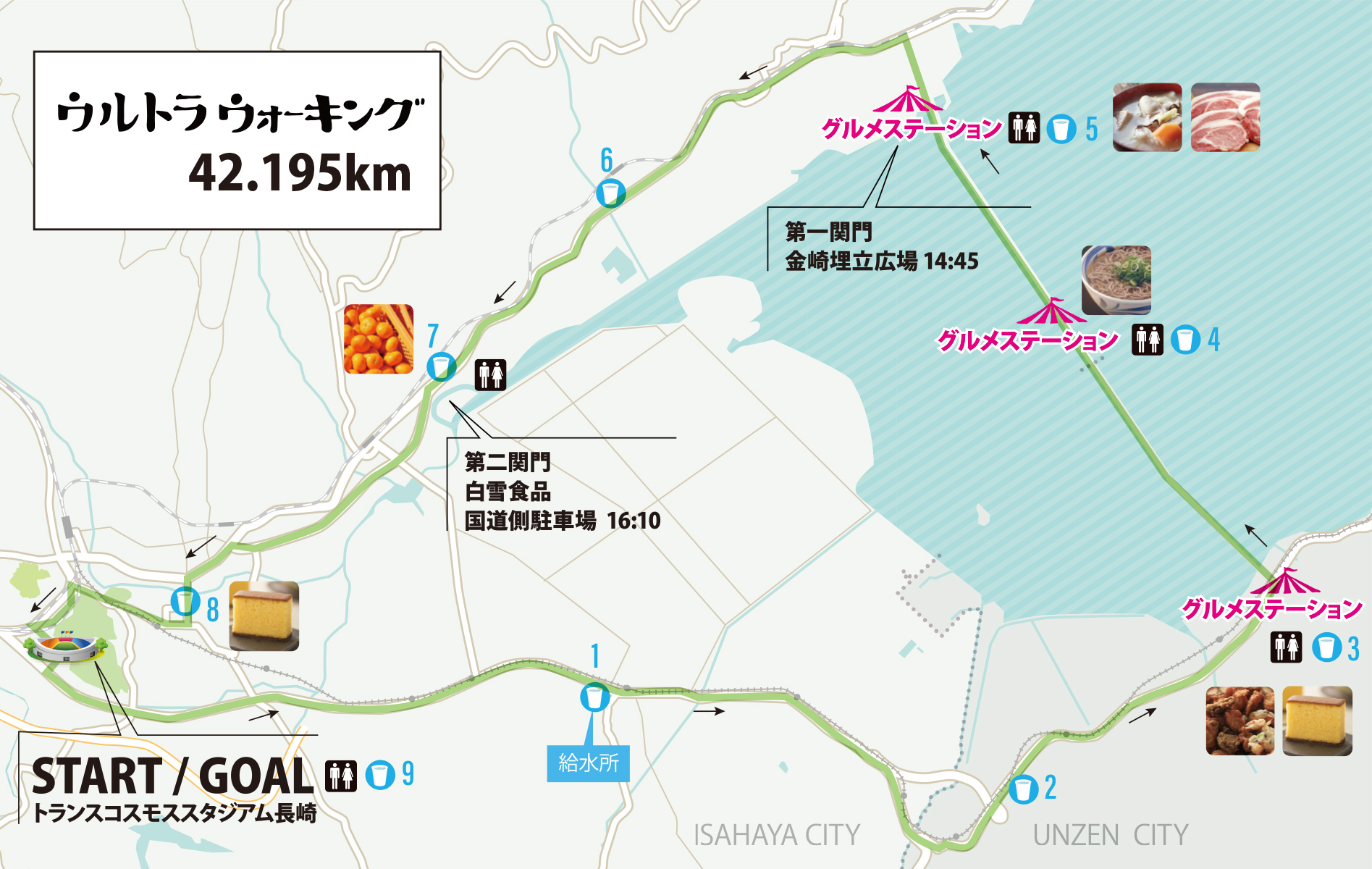 諫早・雲仙ウルトラウォーキングコース紹介